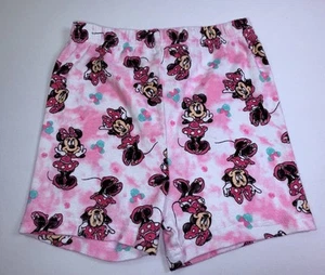 Disney Minnie Mouse Print Girls Size 5 Pink Pull-On Pajama Lounge Shorts - Picture 1 of 2