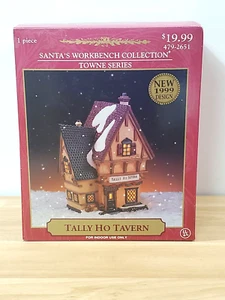 Santa’s Workbench Collection Tally Ho Tavern Light Up Porcelain House Xmas Villa - Bild 1 von 13