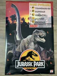 Póster de colección 1993 Jurassic Park logotipo original raro dinosaurio OSP 2249 Park Dweller - Imagen 1 de 4