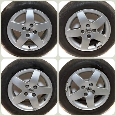 Peugeot 207 208 Original Alu-Felgen LK 4x108 ET23 Sommer-Reifen 185/65 R15 - Bild 1 von 4