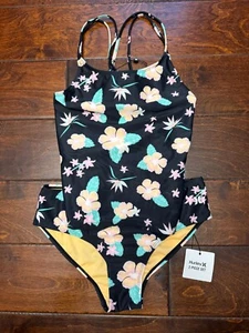 Hurley Flounce Girls 7-16 UPF 50+ Bikini Top And Bottoms Swimsuit Set Size 14 - Picture 1 of 6