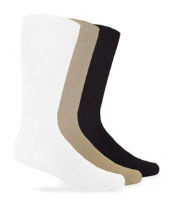 6 pares de calcetines Jefferies para hombre microfibra nailon acanalado vestido redondo uniforme calcetines informales - Imagen 1 de 6