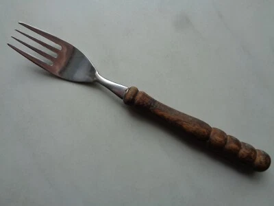 SPEISEGABEL mit Holzgriff rostfrei GABEL 19,5 cm - Bild 1 von 2