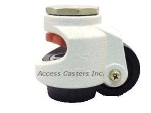 25P80S 2 1/2" Nylon Leveling Swivel Caster, Hexagon Top Plate, 1322 lb. Capacity - Picture 1 of 1