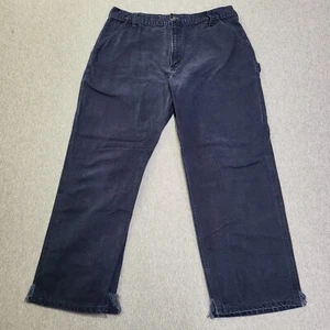 Pantalones Carhartt 40x30 Azul Oscuro Peto Ajuste Ripstop Bolsillos Carga B11-MDT - Imagen 1 de 17