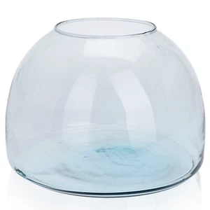 Large Round Clear Glass Flower Fish Bowl Vase Floral Modern Display Centrepiece - Picture 1 of 2