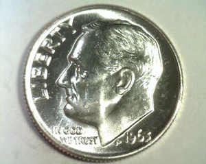 1963 ROOSEVELT DIME NICE UNCIRCULATED NICE UNC ORIGINAL COIN BOBS COINS 99c SHIP - Picture 1 of 2