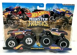 NIP Monster Trucks Demolition Doubles Hot Wheels 4 VS Hot Wheels 1 Racing 1:64 - Picture 1 of 2