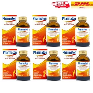 6X 100s Pharmaton Capsules Ginseng and Selenium Energy Booster Performance New - Picture 1 of 12