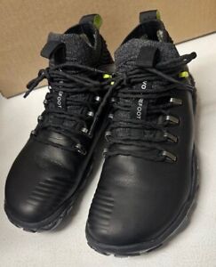 VivoBareFoot Magna Forest ESC Womens Hiking Boot Black Leather w/Lime US Size 7