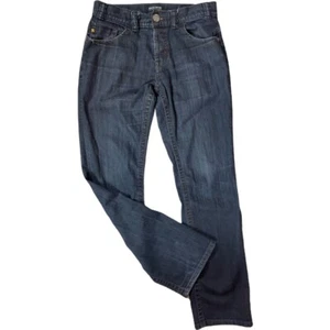 MEK USA DMN MOSCOW DISTRESSED BUTTON FLY BLUE JEAN SIZE 32X34 ACTUAL 32X32 - Picture 1 of 8