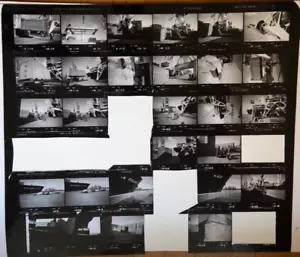 1980 VARIOUS VIEWS NORMANDY 40X50cm Analogue Photo Print Large Contact Dashboard - Picture 1 of 1