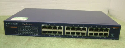 Netgear GS524T – 24 Port 10/100/1000 Mbps Copper Gigabit Network Switch - Image 1 of 2