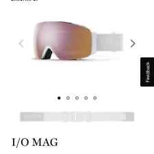 NEW W/ TAGS Smith Optics Snow Goggles I/O MAG, White Vapor + ChromaPop Everyday