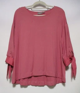 SUSSAN SIZE 12 PINK TOP, TIE SLEEVES, STRETCHY - Picture 1 of 5