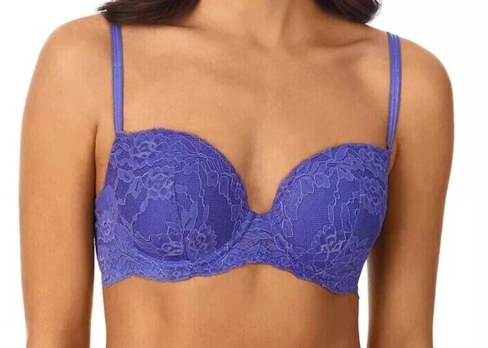 SO Balconette Soft Lace Push Up Convertible Bra ZG01B430R Blue Iris 36C