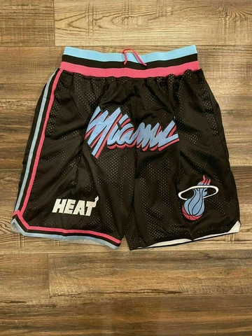 Miami Style Heat Men's Basketball Shorts Black Size: S-XXL Cover