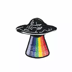 UFO (ALT) DIY Iron On Embroidered Applique Patch - Picture 1 of 1