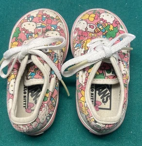 Vans Hello Kitty Girls Lace Up Shoes Size 5 Toddler Color Pink Great Condition! - Picture 1 of 7