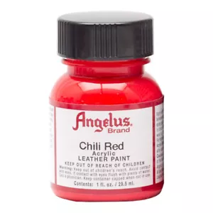 Angelus Acrylic Leather Paint Water Resistant Chili Red - 1 Fl.OZ - Picture 1 of 1