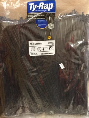 Thomas & Betts Ty-Rap TY234MX 14" 18lb UV Black 1,000/bag