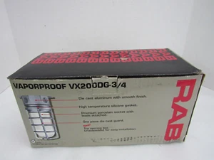 RABB VAPORPROFF VX200DG-3/4, 300 WATT MAX,3/4" BOX MOUNT,DIE CAST GUARD,GREY - Picture 1 of 8