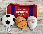 Baby GUND My First Sports Bag Stuffed Plush Playset Basketball Baseball Soccer