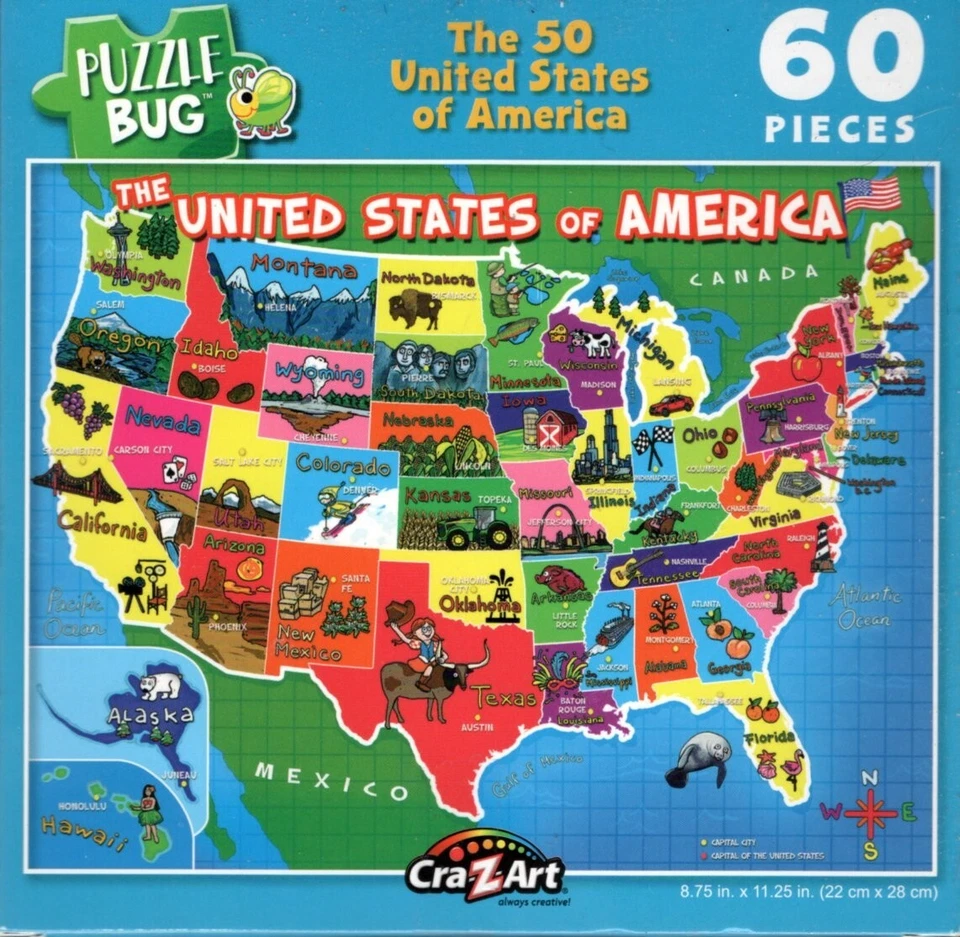PuzzleBug  The United States of America- 24  Piece Jigsaw Puzzle - Image 1 of 1