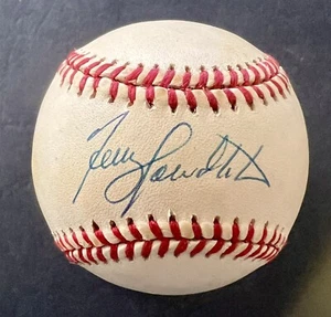 Terry Pendleton HANDSIGNIERTE RAWLINGS National League BASEBALL ATLANTA BRAVES - Bild 1 von 6