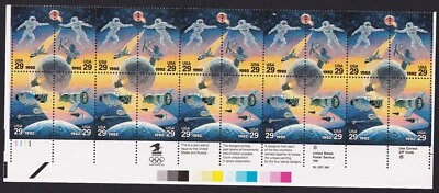 Scott #2634a (2631-34) Space Accomplishments Plate Block of 20 Stamps - MNH LL - Image 1 of 2