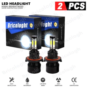 H13 9008 LED Headlight Bulbs Kit 10000W 1000000LM Hi/Lo Beam Super Bright White - Picture 1 of 12