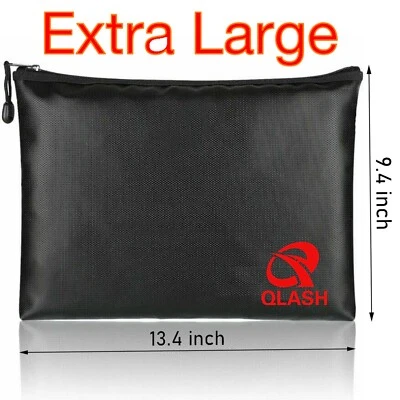 Large Fireproof Document Bag 13.4”x 9.4” Waterproof Money Bag A4 Document Holder - Image 1 of 4