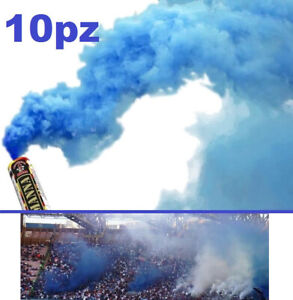 N.10 Fumogeno fumogeni stadio napoli azzurro azzurri blu bianco scudetto calcio