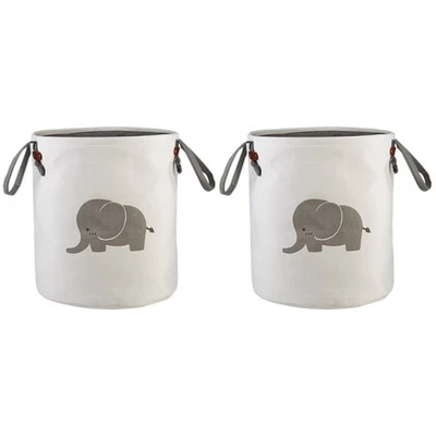  Set of 2 Einklappbarer Wäschekorb Baby Faltbare Wäschekörbe Spielzeug-Organizer - Bild 1 von 4