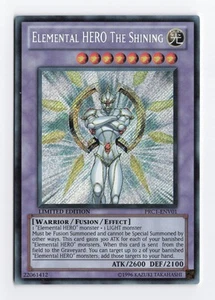 Elemental Hero the Shining PRC1-ENV01 Faded and Holo Bleed Error Yugioh Card LP - Picture 1 of 4