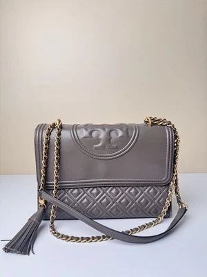 B12 Tory Burch Fleming Sage Leather Convertible Shoulder Bag - Image 1 of 4