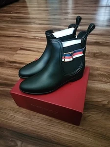 NEW Henry Ferrera Woman’s Clarity Rain Boots Shoes Navy Blue sz 7 - Picture 1 of 3