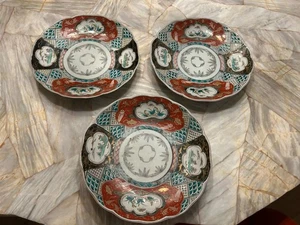 Japanese Handpainted Imari Plates Set Of 3 - Picture 1 of 9