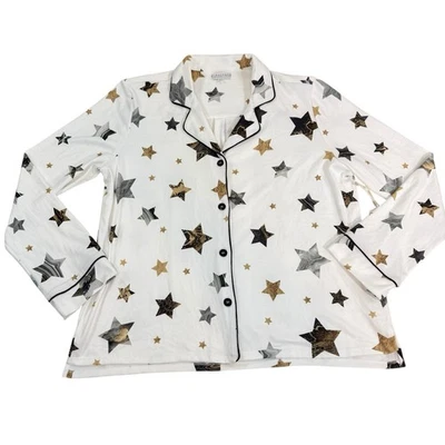 Pijama PJ Salvage Button Front Shoot For The Stars novo com etiquetas tamanho XL branco novo - Imagem 1 de 4