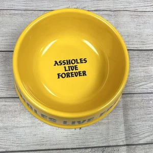 Assholes*s Live Forever Yellow Dog Bowl 700 ML NEW - Picture 1 of 8