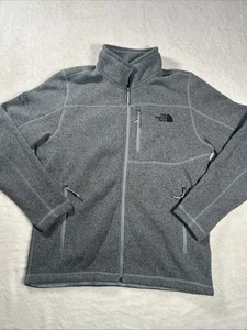 The North Face Gray Heather Fleece Sweater Jacket Full Zip Men's Medium - Picture 1 of 10