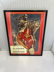 Framed University of Alabama Art Print Vintage Type Calendar Print 11 x 14" - Picture 1 of 2
