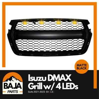 Isuzu DMAX Matte Black Grill with LED's (2021-2023) - image 1 of 4