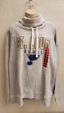 St Louis Blues Sweater Womens XL Cowl Neck Cover
