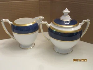 VINTAGE COALPORT of ENGLAND, "ATHLONE"PATTERN, CREAMER/SUGAR, ONE CHIP ON BOTTOM - Picture 1 of 7