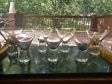 set (7) Champagne Sherbet GLASSES Rosenthal Crystal thick base cut Patricia