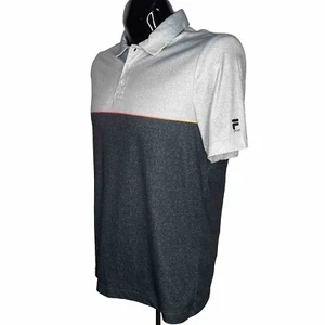 FILA SPORT Polo Uomo Grigio Medio Golf Performance Traspirante Casual S/S - Foto 1 di 9