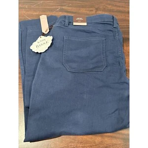 Knox Rose Womens Skinny Mid Rise Navy Blue Elastic Waist Stretch Pants Size 16 - Picture 1 of 6