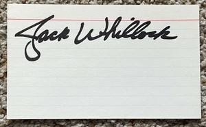 Jack Whillock signed card - 1971 Tigers