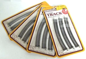 LIFE-LIKE N GAUGE TRACK #7800 NICKEL SILVER 9-3/4” CURVED RADIUS 4-PACKS MINT - Picture 1 of 1